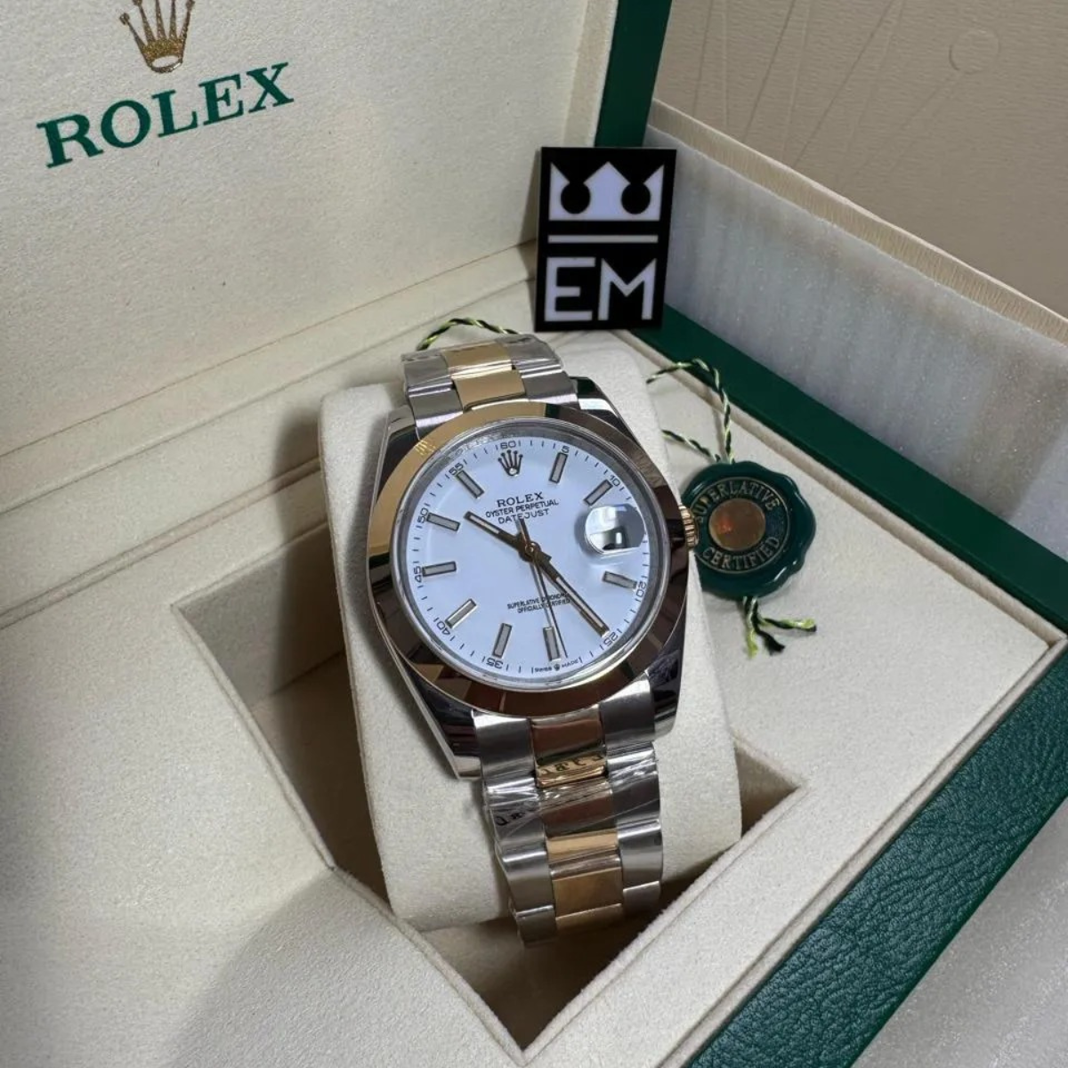 Rolex Datejust 41 – White Dial – Rolesor