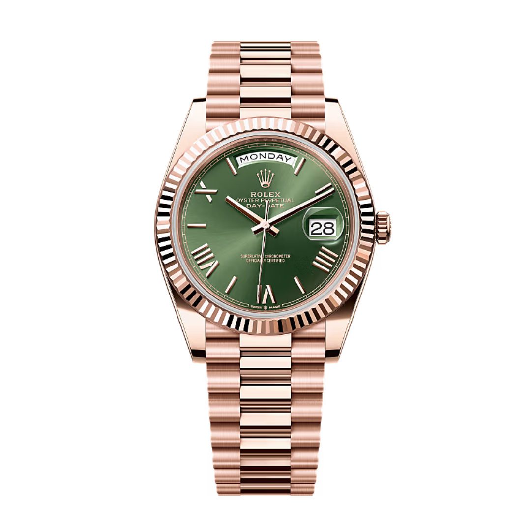 Rolex Day-Date 40 – Green Dial with Roman Numerals B