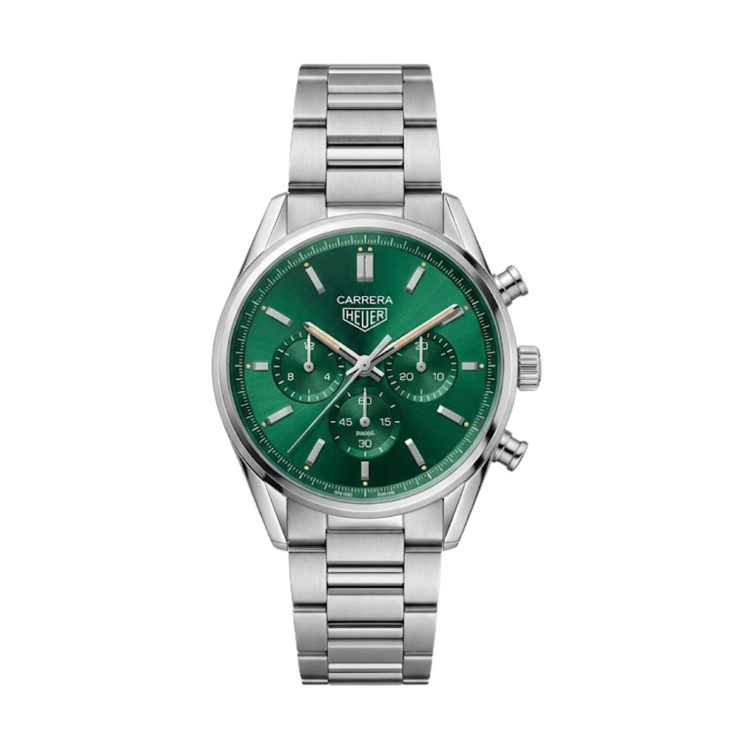 TAG Heuer Carrera Chronograph – Emerald Green – Stainless Steel Bracelet