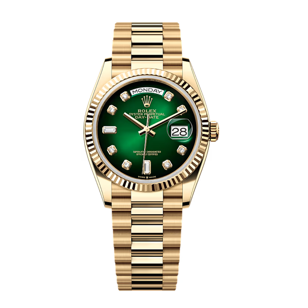 Rolex Day-Date 36 Yellow Gold – Green Dial