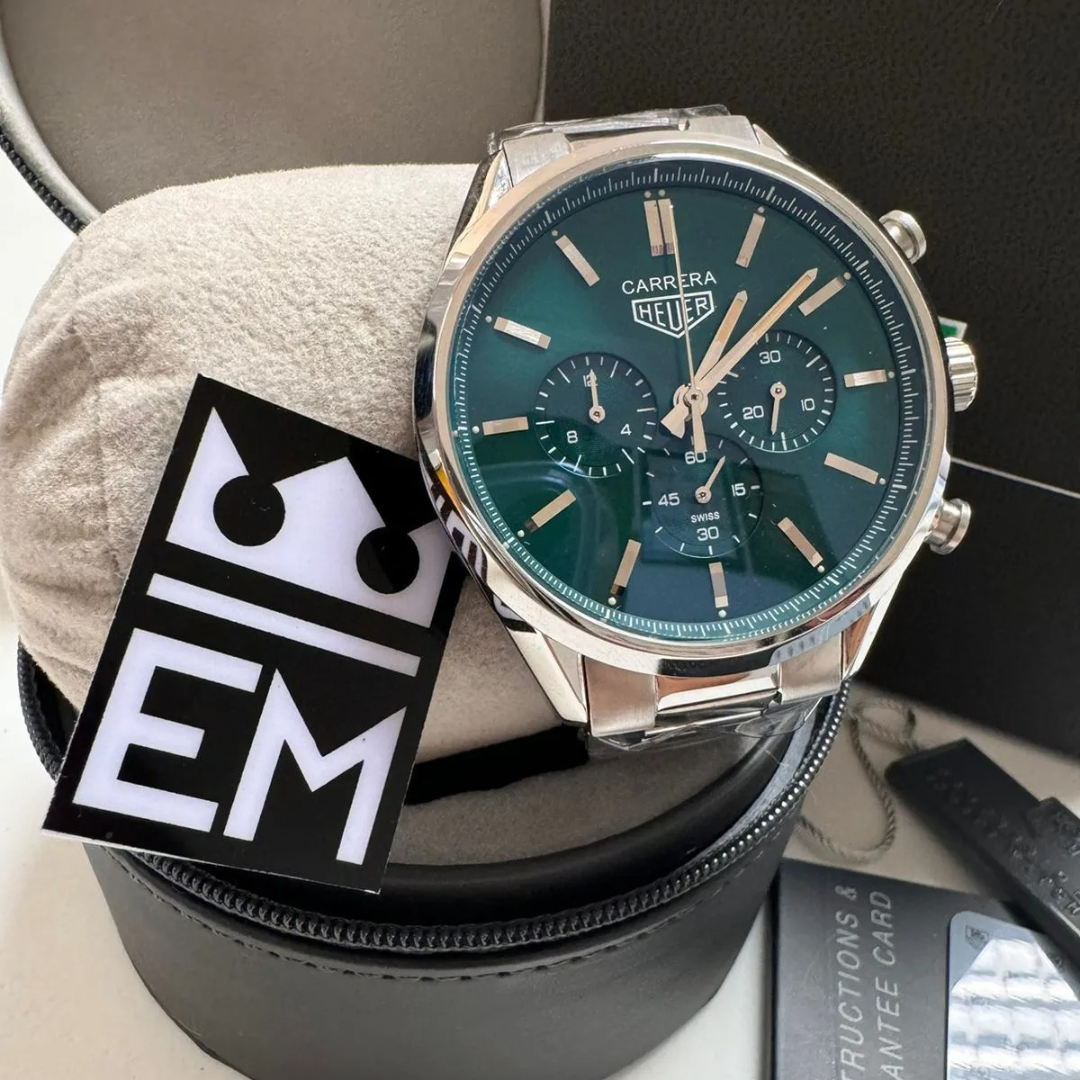 TAG Heuer Carrera Chronograph – Emerald Green – Stainless Steel Bracelet