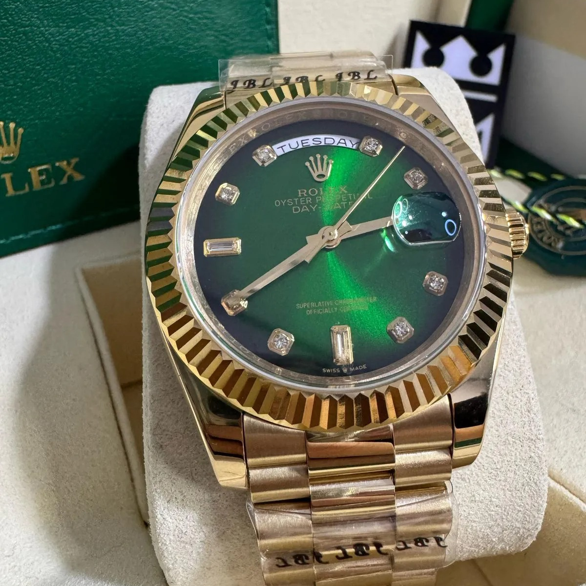 Rolex Day-Date 36 Yellow Gold – Green Dial