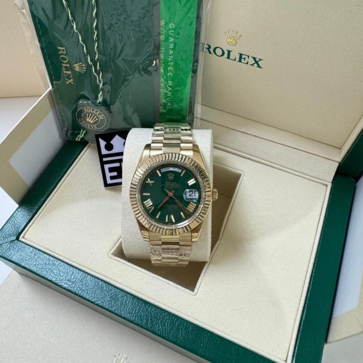 Rolex Day-Date 40 – Green Dial with Roman Numerals