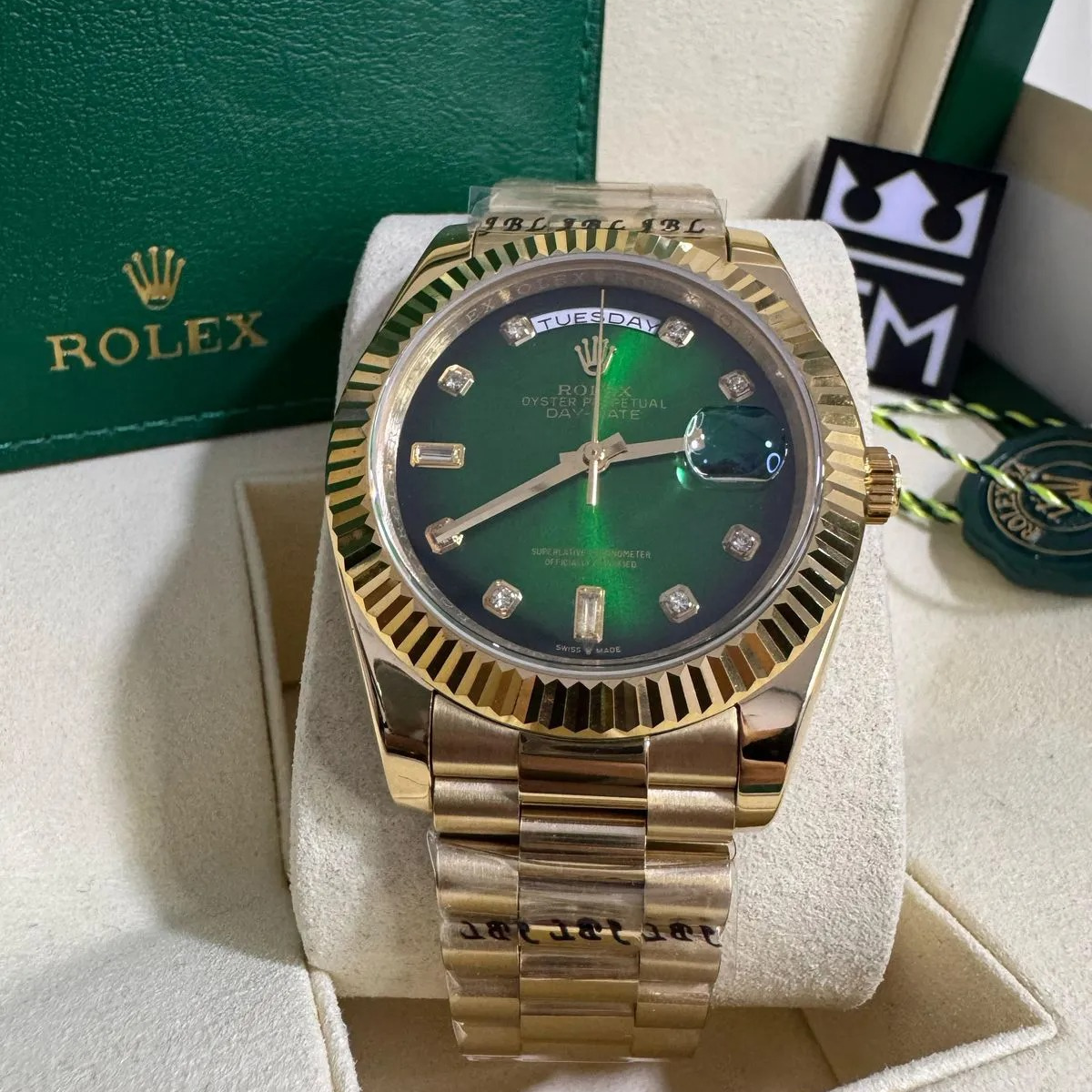 Rolex Day-Date 36 Yellow Gold – Green Dial