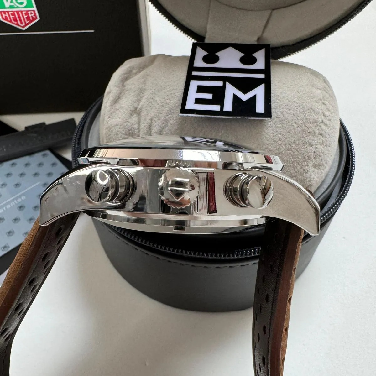 TAG Heuer Carrera Chronograph Classic White Leather Strap