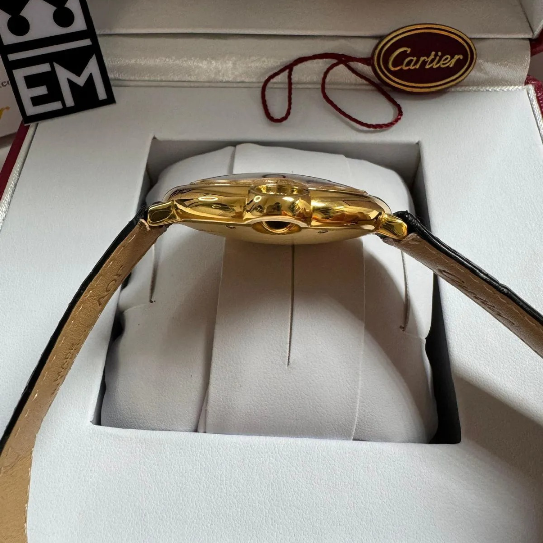 Cartier Ballon Bleu Gold Automatic – Leather Strap Black