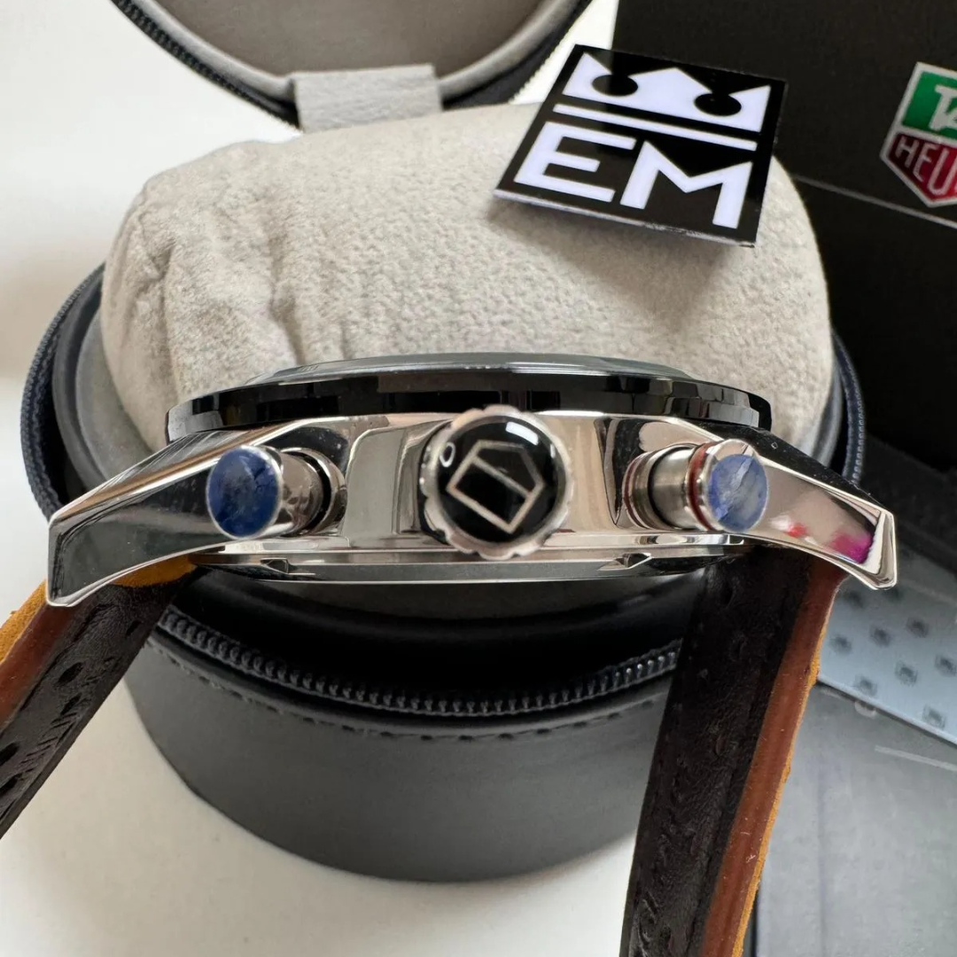 TAG Heuer Carrera Chronograph Black – Automatic | Suede Leather Strap