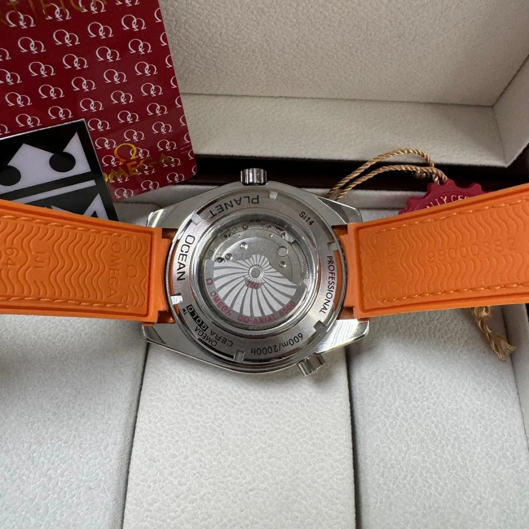 Omega Seamaster Planet Ocean “Co-Axial Chronometer” – Gray/Orange | Professional Diver 600M