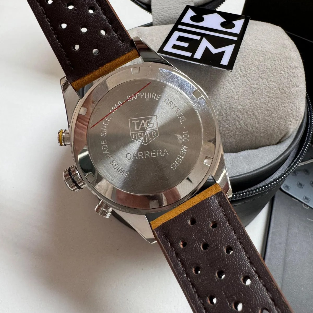 TAG Heuer Carrera Chronograph Black – Automatic | Suede Leather Strap