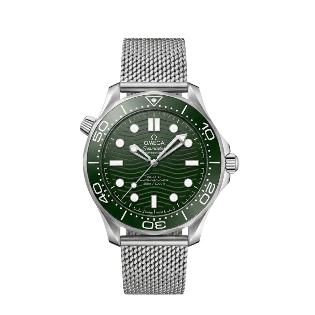 Omega Seamaster “Diver 300M” Green/Mesh Bracelet