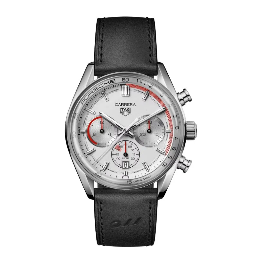 TAG Heuer Carrera Chronosprint – Silver/Black – Leather Strap